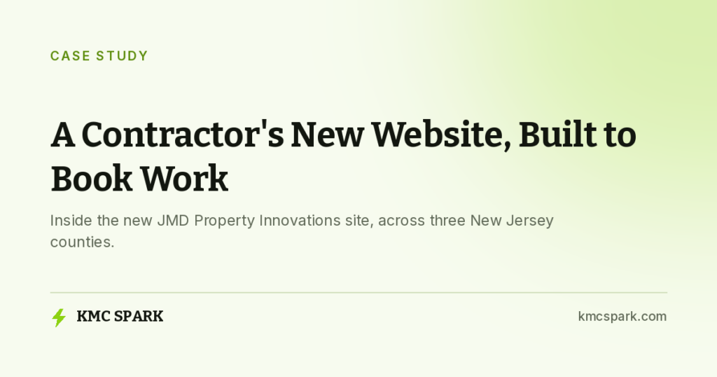 How a Central Jersey Contractor’s New Website Is Built to Book Work