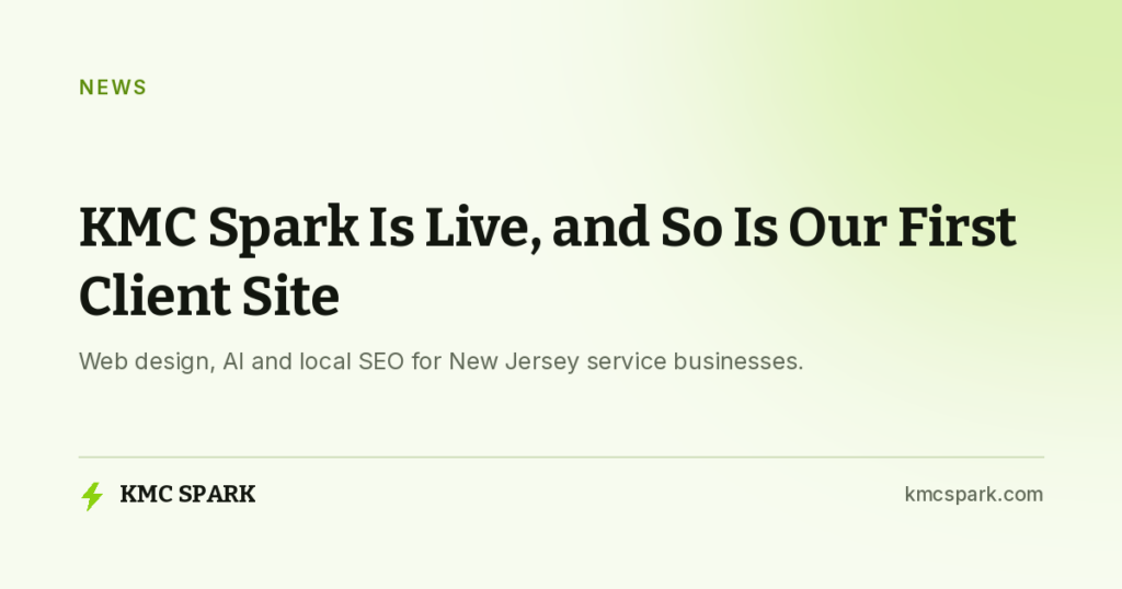 KMC Spark Is Live, and So Is Our First Client Site